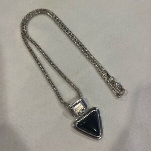 Modern Black Pendant Necklace